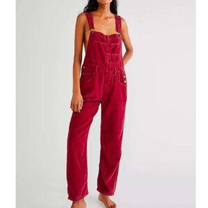 Free People Ziggy Overalls - Garnet